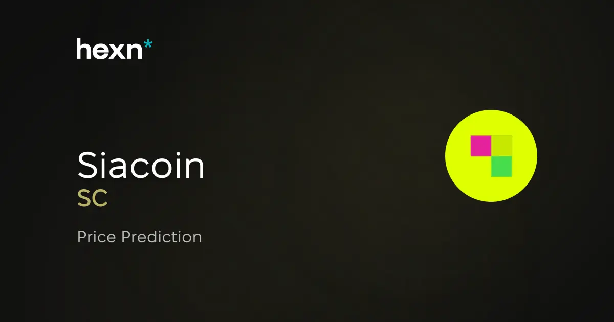 Siacoin price prediction